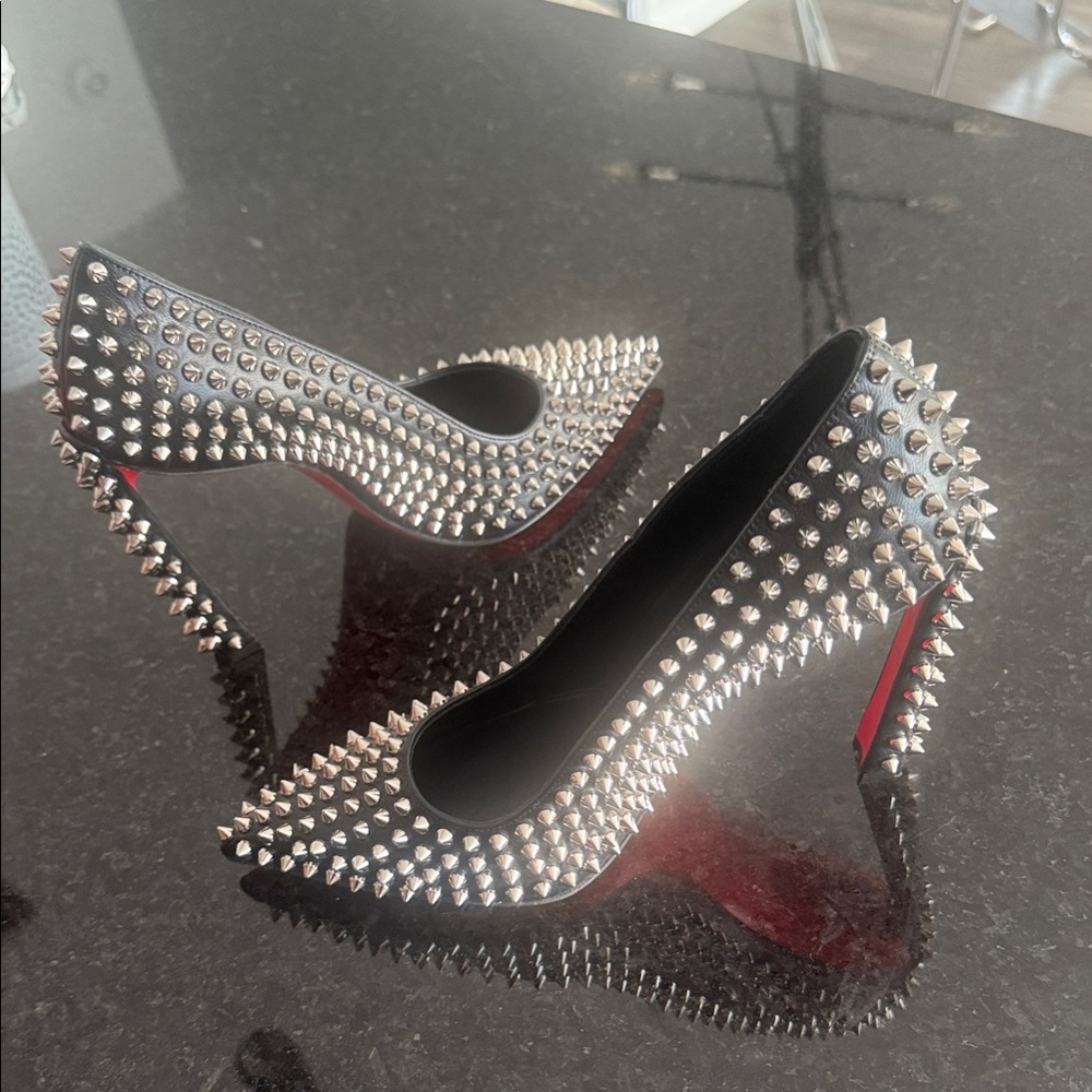 Christian Louboutin Black Studded Heels